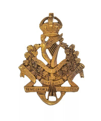 8th Irish Battalion Kings Liverpool Cap Badge Brass Metal