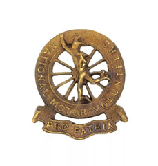 Nation Motor Volunteers Cap Badge Brass Metal