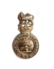 Royal Devon Yeomanry R.F.A Cap Badge Brass Metal