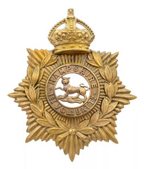 Helmet Plate & Hampshire 1st Volunteers Battalion Centre Brass Metal