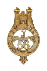 56th West Essex Regiment Glengarry Badge Brass Metal