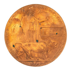 WW1 Memorial Plaque Robert McRitchie Original