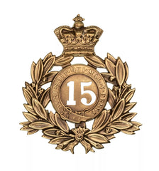 15th East Yorkshire Regiment Last Shako Plate Brass Metal
