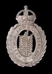 Westmoreland & Cumberland Yeomanry Cap Badge Hallmarked Silver