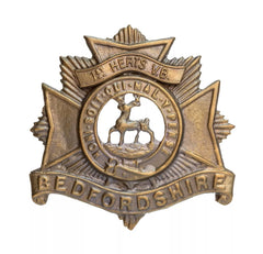 Bedfordshire 1st Herts Volunteers Battalion Cap Badge Brass Metal
