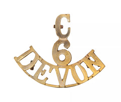 C.6 Devon Shoulder Title Brass Metal