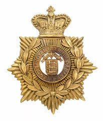 Helmet Plate & Royal Guernsey Light Infantry Centre Brass Metal