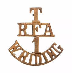 T R.F.A 1 W.Riding Shoulder Title Brass Metal