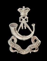 Queens County Rifles Cap Badge Hallmarked Silver