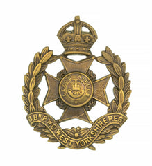 8th Battalion P.W.O West Yorkshire Regiment Cap Badge Brass Metal