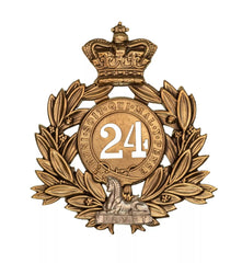 24th South Wales Borders Regiment Officers Last Shako Plate Silver Sphinx