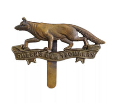 Queens Own Yeomanry Cap Badge Bi Metal