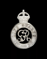 1st & 2nd Life Guards Cap Badge Hallmarked Silver