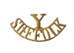 Yeomanry Suffolk Shoulder Title Brass Metal