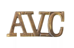 Army Veterinary Corps Shoulder Title Brass Metal