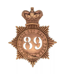 89th Royal Irish Fusiliers Regiment Quilted Shako Plate Brass Metal