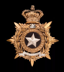 26th Cameronians Blue Cloth Officers Helmet Plate