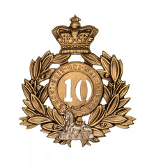 10th Lincolnshire Regiment Officers Last Shako Plate Silver Sphinx