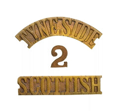 2nd Tyneside Scottish Shoulder Title Brass Metal