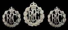 Royal Flying Corps Cap Badge & Collars OSD Officers Hallmarked Silver