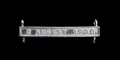 Gulf Medal 2 August 1990 Clasp Silver