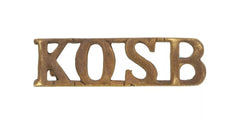 Kings Own Scottish Borders Shoulder Title Brass Metal