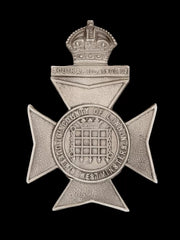 16th County of London Queen Westminster Cap Badge Hallmarked Silver