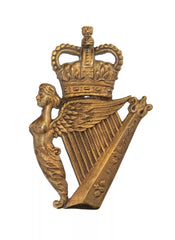 Queens Crown Ulster Defence Regiment Pipers Badge Brass Metal