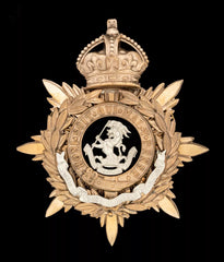 Kings Crown The West Riding Regiment Blue Cloth Officers Helmet Plate