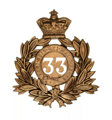 33rd Duke of Wellingtons Regiment Last Shako Plate Brass Metal