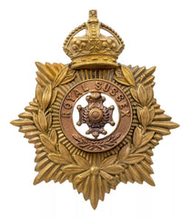 Helmet Plate & Royal Sussex Centre Brass Metal