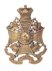 34th Border Glengarry Badge Brass Metal