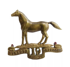 19th Canadian Alberta Dragoons Cap Badge Brass Metal