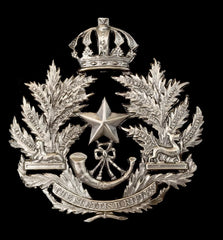 Cameronians Scottish Rifles Helmet Plate Hallmarked Silver