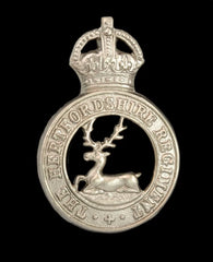 The Hertfordshire Regiment Cap Badge Hallmarked Silver