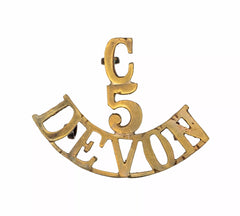 C.5 Devon Shoulder Title Brass Metal