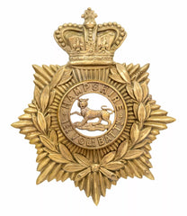 Helmet Plate & Hampshire 1st Volunteers Battalion Centre Brass Metal