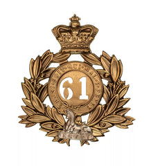 61st 2nd Battalion Gloucestershire Officers Last Shako Plate, Silver Sphinx