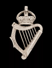18th London Irish Large Harp Badge Hallmarked Silver