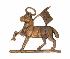 The Queen's Royal Regiment Cap Badge Brass Metal