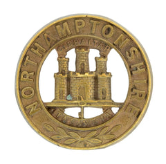 Northamptonshire 3 Castle Helmet Plate Centre Brass Metal