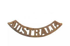 Australian Royal Engineers Shoulder Title Brass Metal