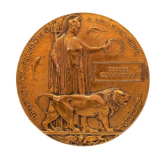 WW1 Memorial Plaque George Cunningham Original
