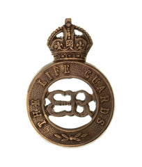Edward VIII Life Guards Cap Badge Brass Metal