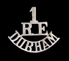 1.R.E Durham Shoulder Title White Metal