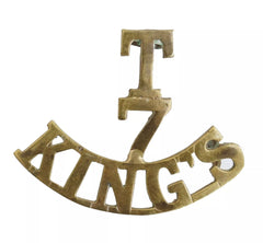 T 7 Kings Shoulder Title Brass Metal