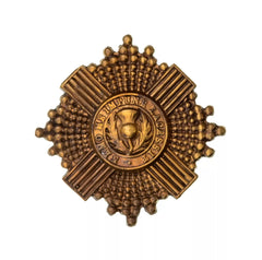 Linlithgow Rifle Volunteers Cap Badge Brass Metal