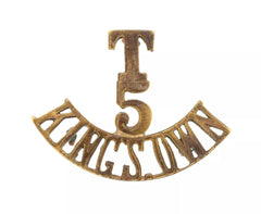 T 5 Kings Own Shoulder Title Brass Metal
