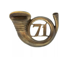 71st Highland Light Infantry Large Shako Badge Brass Metal