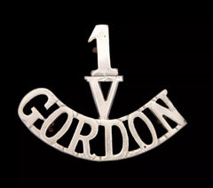1.V Gordon Shoulder Title White Metal